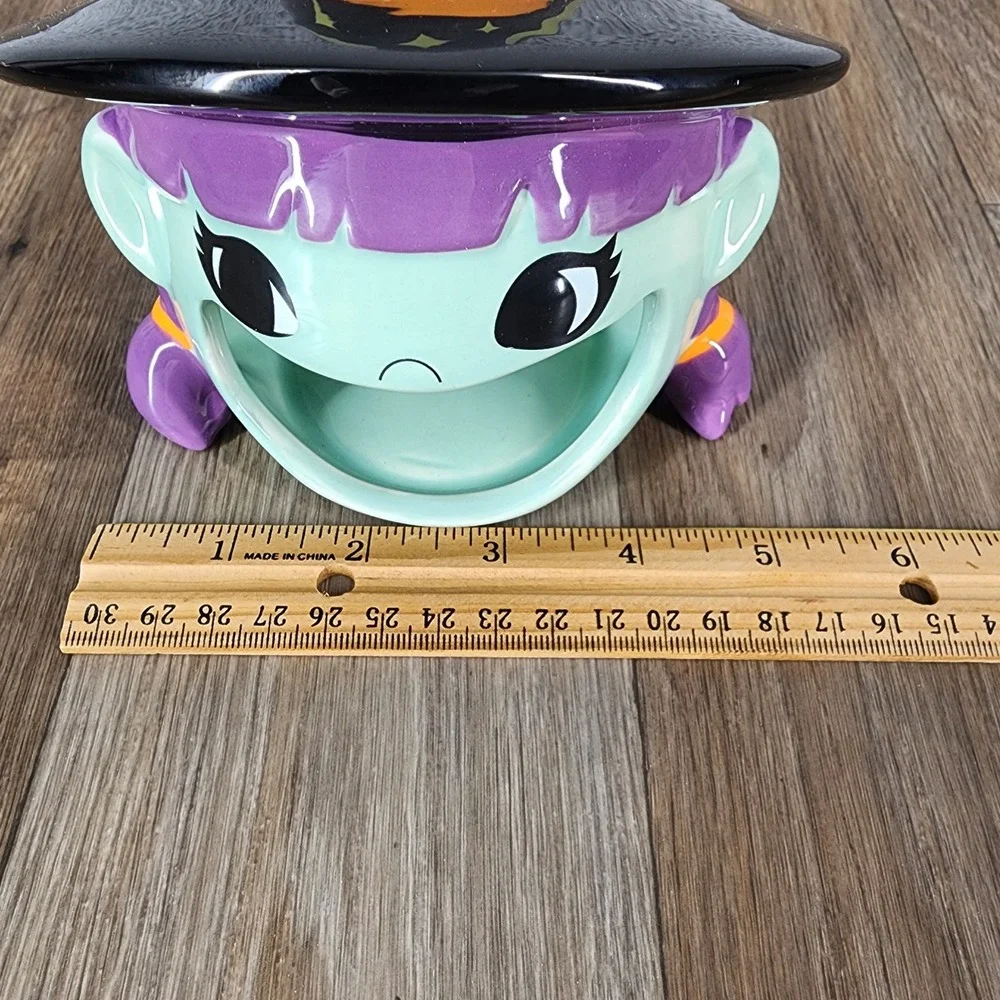 Target‎ Halloween Witch Candy Bowl Sponge Holder Mint Green Purple Celestial Hat